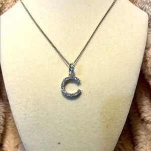 Silver Initial  “C” Necklace